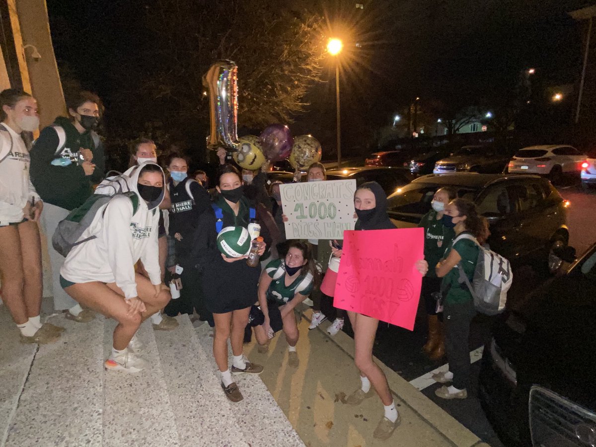 mlang68's tweet photo. The ⁦@AuksAthletics⁩ volleyball team celebrated 1000 digs for senior libero @hannahwright77 tonight after their match at ⁦@PandasSports⁩. I think Hannah had half of them tonight. Congratulations! #delhs https://t.co/N46Aru0XuH