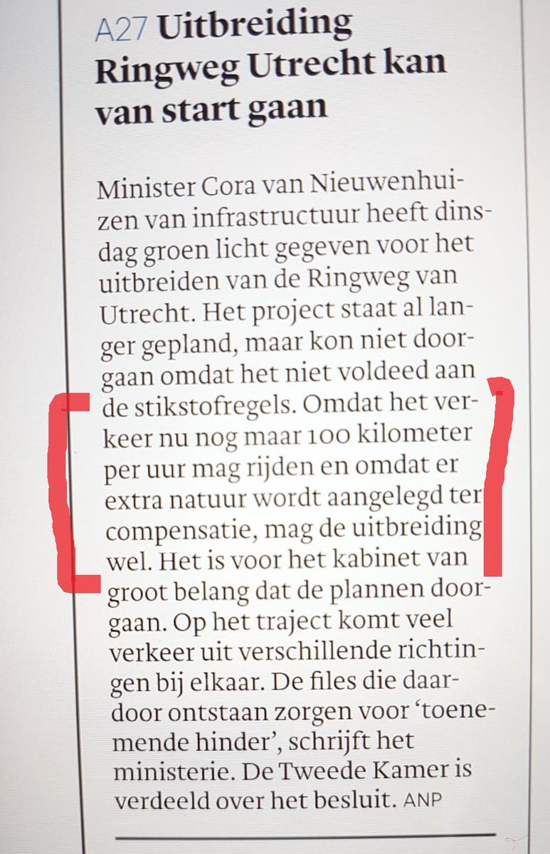 Ik word hier zo boos om! Ring Utrecht uitbreiden en daarmee minstens(!) 2 belangrijke stadsparken vernielen. Compensatiegroen? Misschien maar niet op de plek waar veel mensen nu wandelen en genieten. Verander de 100km in 80km/h je bent klaar met de files, i.p.v meer asfalt. #cora