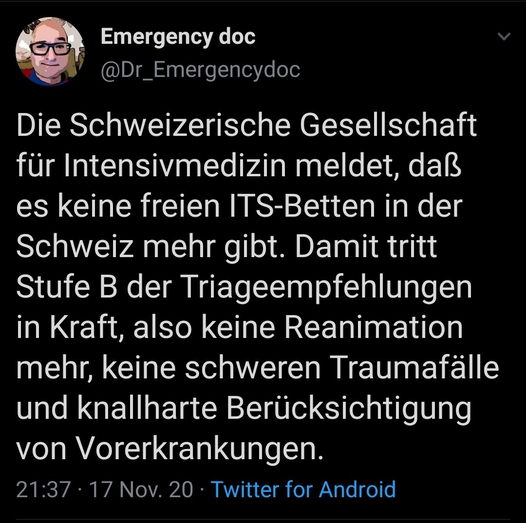 Volksverpetzer's tweet photo. Kannst du dir nicht ausdenken: Der Hass- und Desinformationsprofessor Homburg lobt die Schweiz, dass sie keinen Lockdown durchführten, während dort gerade Triage Regeln in Kraft treten, weil es keine freien Inzensivbetten mehr gibt. Jep. 

https://t.co/3EEOpoIVrF https://t.co/ZQcXPhTAMx