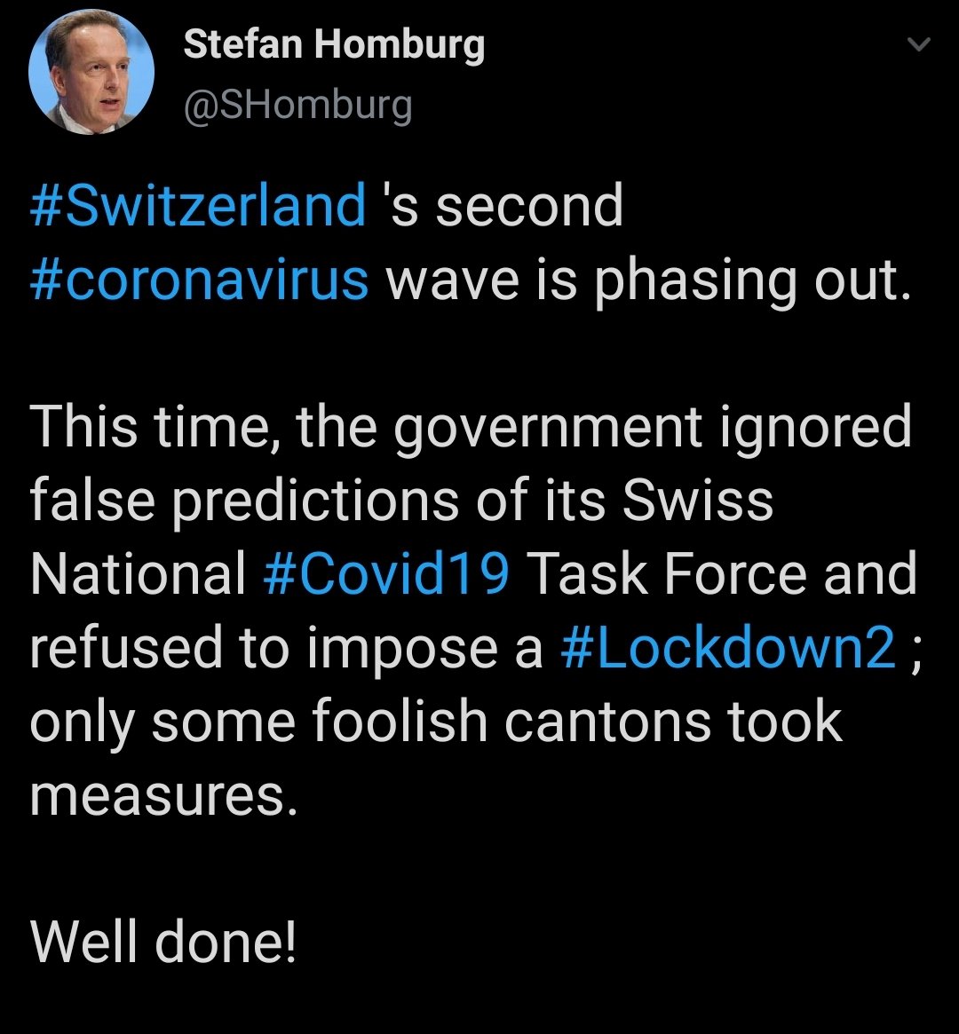 Kannst du dir nicht ausdenken: Der Hass- und Desinformationsprofessor Homburg lobt die Schweiz, dass sie keinen Lockdown durchführten, während dort gerade Triage Regeln in Kraft treten, weil es keine freien Inzensivbetten mehr gibt. Jep. 

x.com/dr_emergencydo…