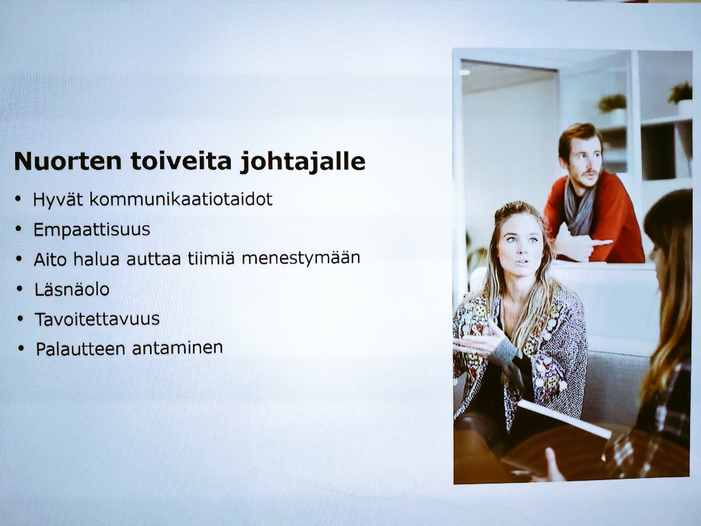 karokoivula's tweet photo. Nuorten toiveita johtajille @MinnaHelle Nuoria todella kannattaa kuunnella - he ovat tulevaisuuden työntekijöitä. Ja kyllä näihin voi vähän vanhempikin samaistua 😊 #työyhteisöviestintä20 @Alma_Talent #viestintä #johtaminen #vuorovaikutus #työyhteisöviestintä #sisäinenviestintä https://t.co/7ETZDcpBDa