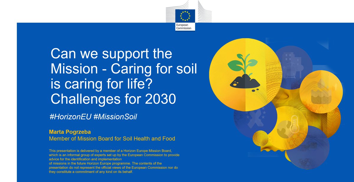 IETU_PL's tweet photo. Coming up at 10:00. An online webinar to discuss “Can we support the Mission - Caring for soil is caring for life? Challenges for 2030”
 #MISCOMAR, #HorizonEU #MissionSoil #EUmissions @PogrzebaMarta, @ibers_aber, @Terravesta, @CBI_ProAkademia, @UniHohenheim, https://t.co/pWsJgSsj0R