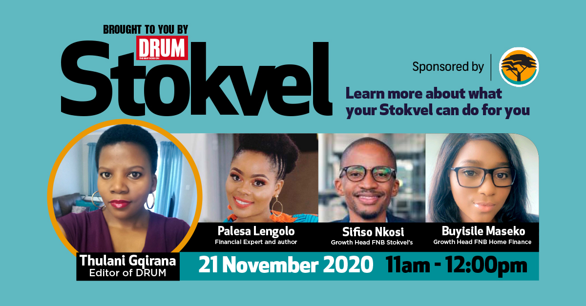 If you’re part of a stokvel or dream of owning your own property, this free DRUM and FNB online session is for you. Click here for more: 
crowdcast.io/e/stokvel-even…
