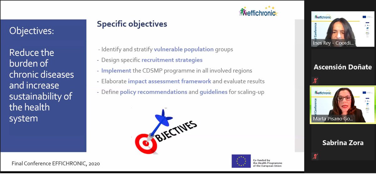 ChoniDM's tweet photo. The #FinalConferenceEffichronic has started. @effichronic aims to reduce burden of #chronicity and increase #sustainability of #healthcare systems. Stay tuned! ✌️

@PACASASTURIAS @astursalud @FICYT @Kveloce_I_D_i https://t.co/2OO631Apa8