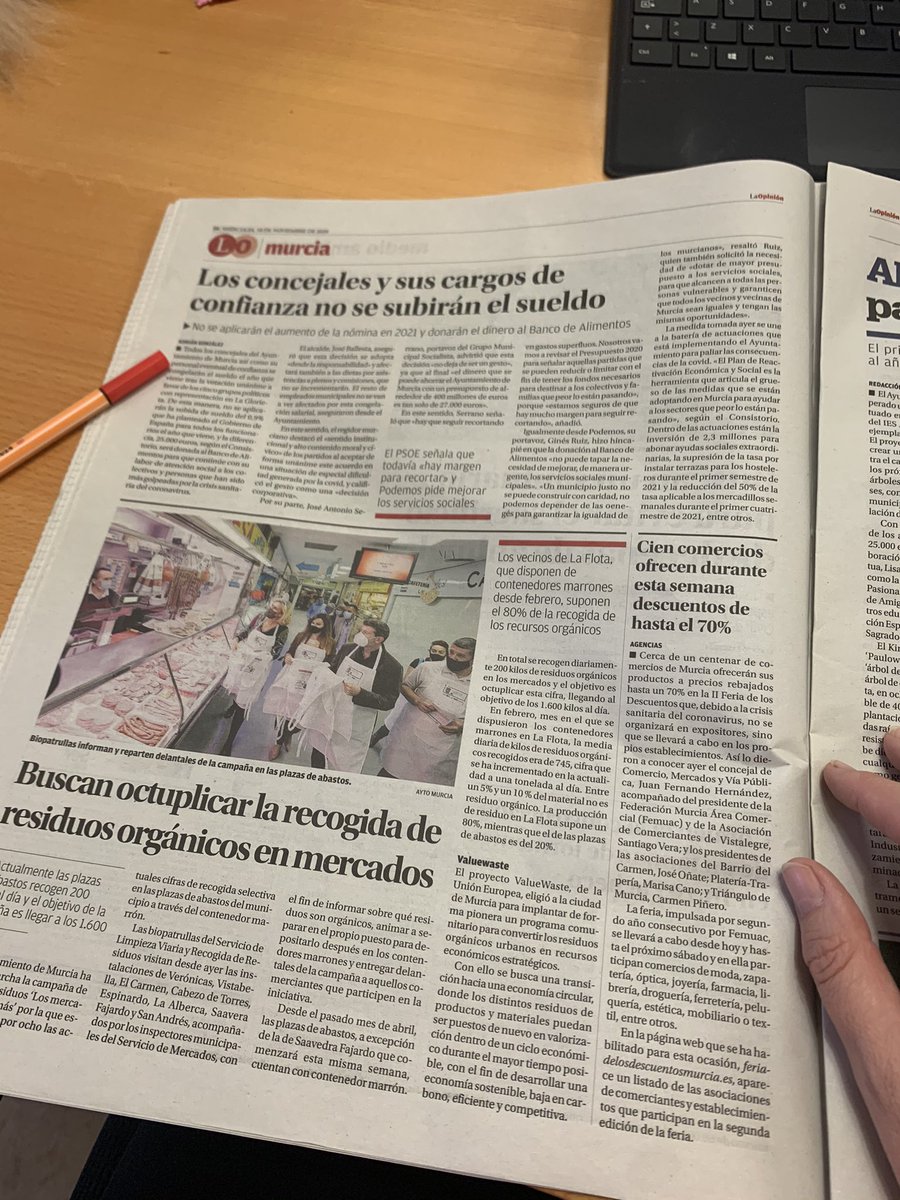 Rebeca_Murcia's tweet photo. La implicación de nuestras Plazas de Abastos en el Proyecto @ValuewasteP hará posible dejar de emitir 540 toneladas de CO2 a la atmósfera y alargar la vida útil de nuestro vertedero.
⏩ Murcia en la senda de la neutralidad climática.
#MurciaCircular #MercadoDeCercanía https://t.co/ETB1cIUSX1