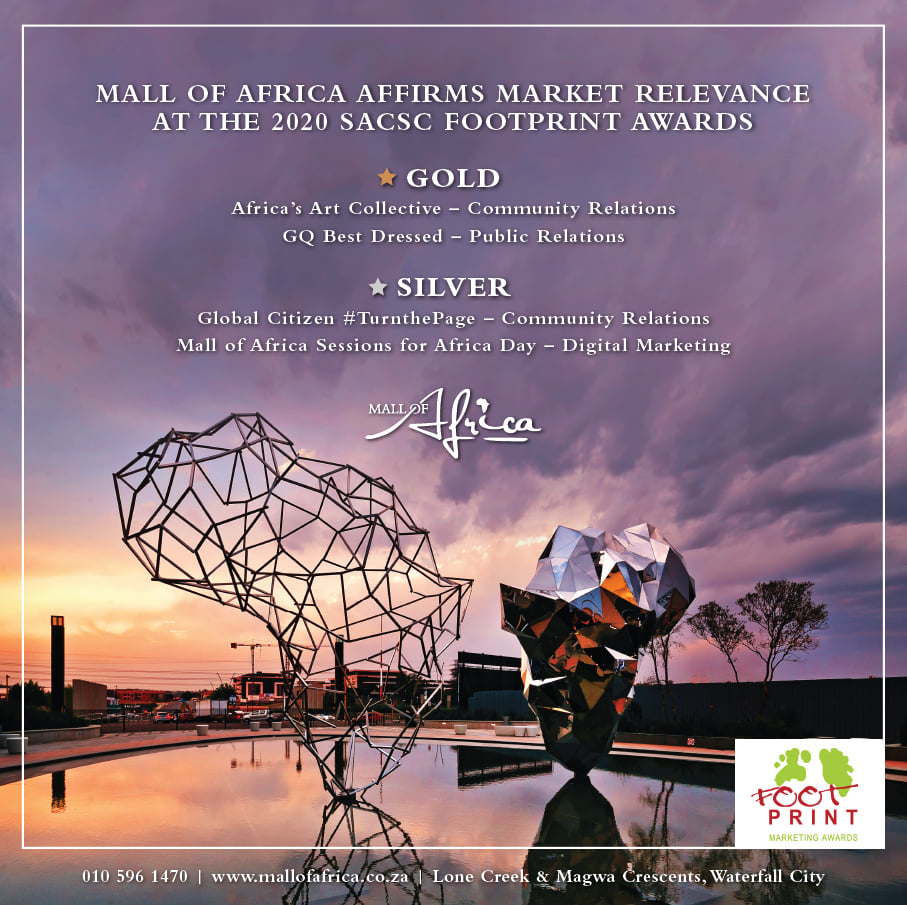 AttacqLimited's tweet photo. Congratulations to Mall of Africa
They won 2 Gold and 2 Silver Awards at the 2020 South African Council of Shopping Centres Foot Print Awards π₯³ !
#SACSC #footprintawards https://t.co/PWPdJk5igQ