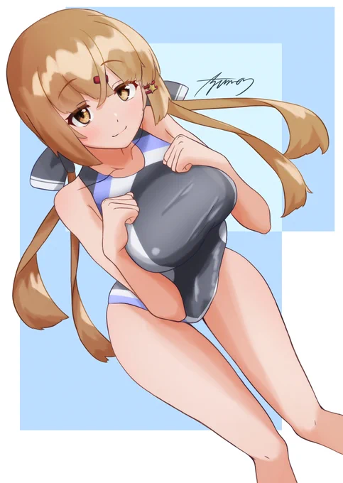 お題箱より:競泳水着のタシュケント
#艦これ #タシュケント 