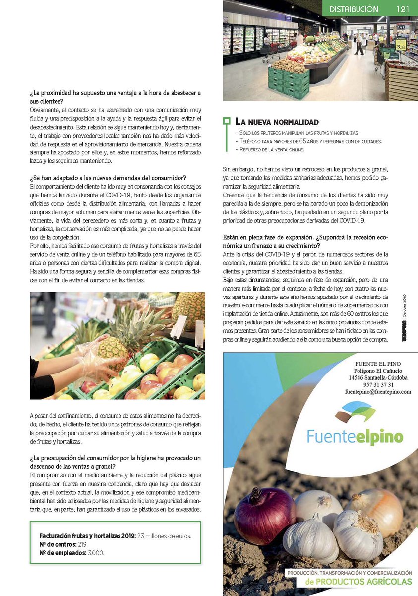 RevistaMercados's tweet photo. 🛒 Los #supermercados de #proximidad como @super_ElJamon jugaron un papel clave durante el confinamiento.
#ed151 #distribución #alimentación #frutas #hortalizas
https://t.co/Kb5Rk2vzj1 https://t.co/KaFGocMLLD