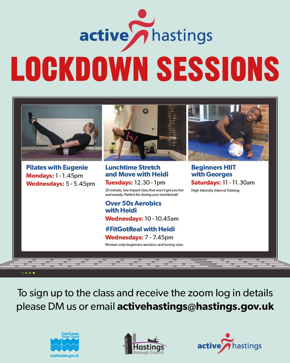 activehastings's tweet photo. Missing Heidi in lockdown? π
She has 2 online sessions running today. π
Over 50's Aerobics at 10am and
#FITGOTREAL at 7pm
Email: activehastings@hastings.gov.uk for the log in details. https://t.co/UiAA2R15Ml