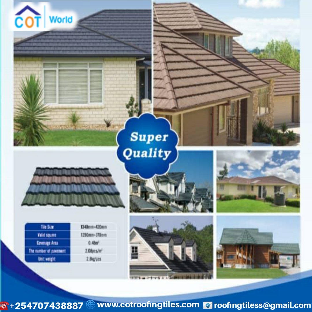 officialcotroo1's tweet image. Urban development requires building of mordern structures.
Get Quality Stone Coated Roofing Tiles from us.
Orders &amp;amp; Deliveries
☎️ +254707438887
📧 roofingtiless@gmail.com
🌐 cotroofingtiles.com
#UrbanThinkersCampus #ResilientCities #WomenBuildingKenya #AAKUTC