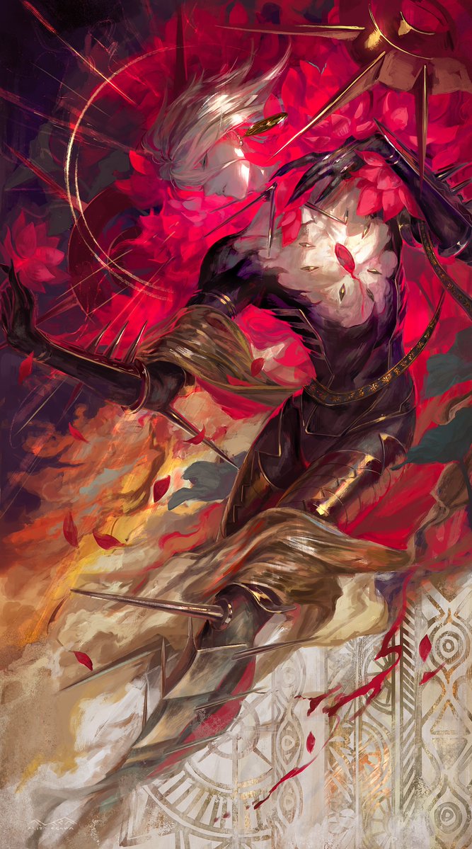 #皆さん線画と塗った後を見せてください
🌪️🌪️🌸✨ 