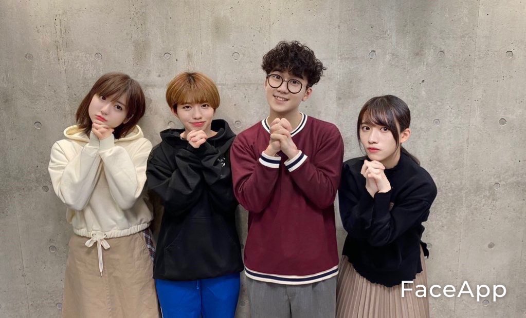 メンバーが歳を取ったら 左から 全員20代、全員50代、全員60代