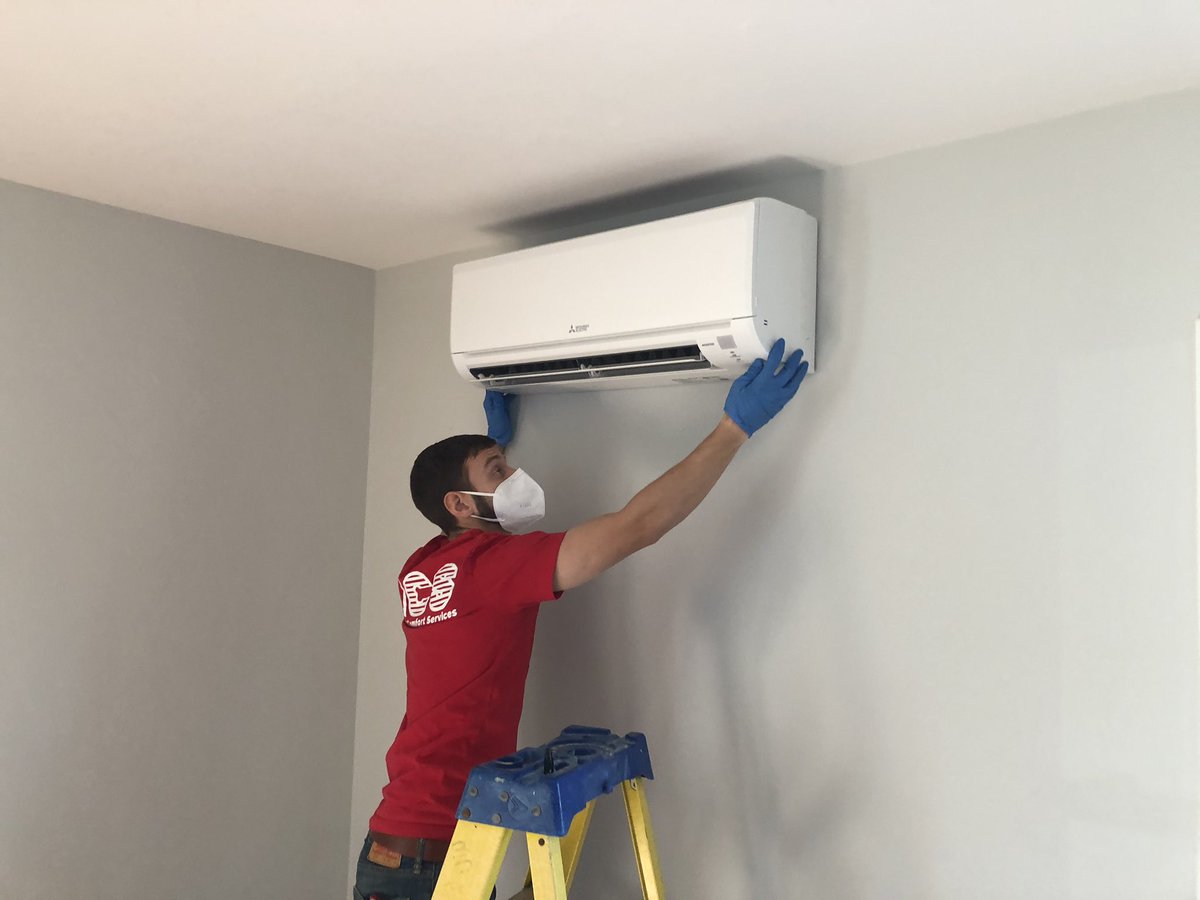 Ductless_Pro's tweet image. New ductless mini split system getting installed.  Ultra quiet and super energy efficient. #minisplitsystem #heatandair #ductlessac