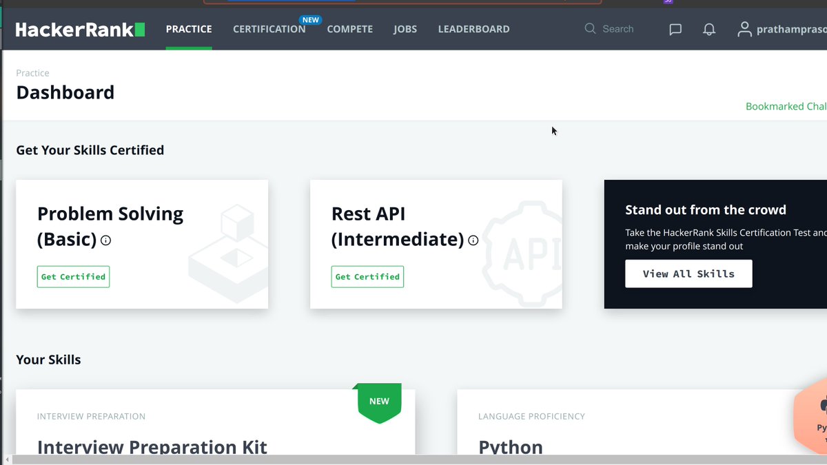Hackerrank> A great place to polish your programming skills.//www.hackerrank.com
