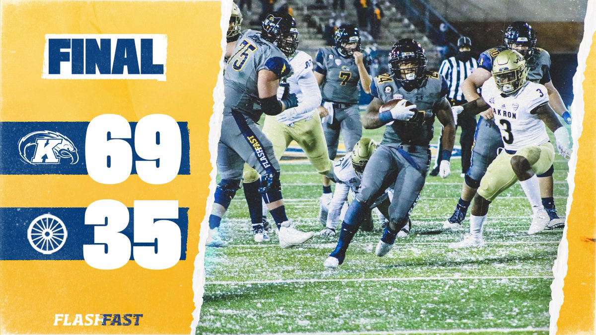 KentStFootball's tweet photo. We both made history tonight...3-0! 

#FlashFAST | #BTA https://t.co/s3T0jm13lo