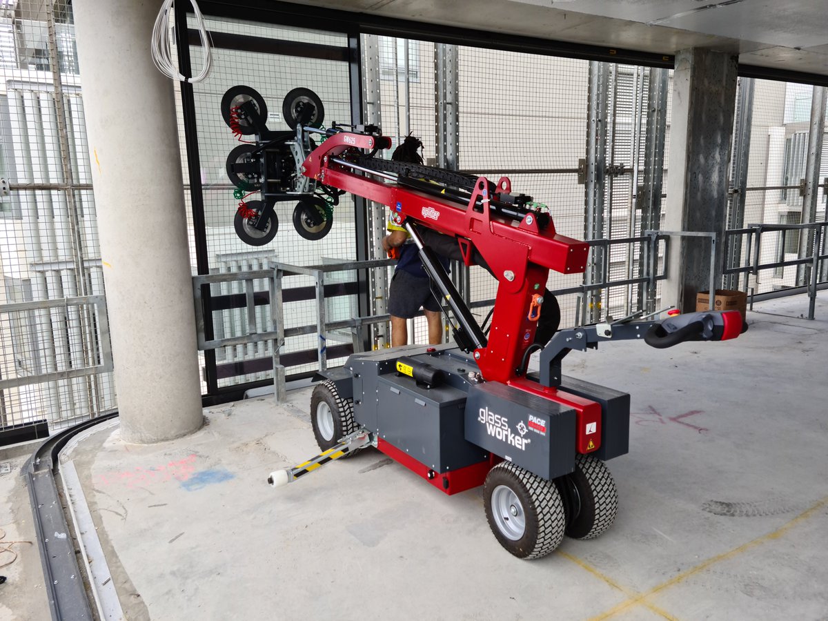 PaceCranes's tweet image. New Glass Worker GW625 delivered to @winfixgroup for glass installation in North Sydney. #glassworker #uplifter #glassinstallation #glass #glasslifters #glassvacuumlifting #glasshandling #pacecranes