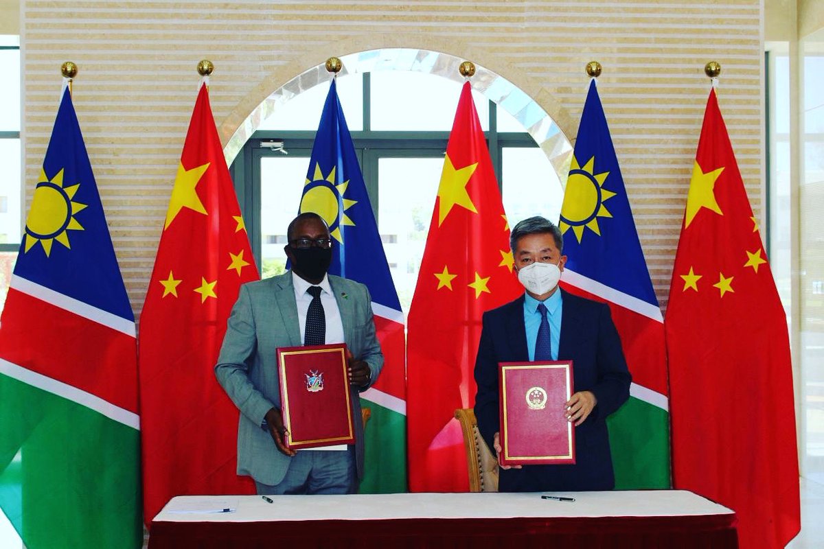 PerfectusBio's tweet photo. On 11 November, Bioperfectus COVID-19 PCR kits donated by Jiangsu Province were delivered by Chinese Ambassador H.E. Zhang Yiming to Mr. Ben Nangombe, Executive Director of MoHSS.

#rapidtesting #rtpcr #testkit #donation #Namibia #China #Jiangsu #bioperfectus #Africa #covid19test https://t.co/WLuK1hMa24