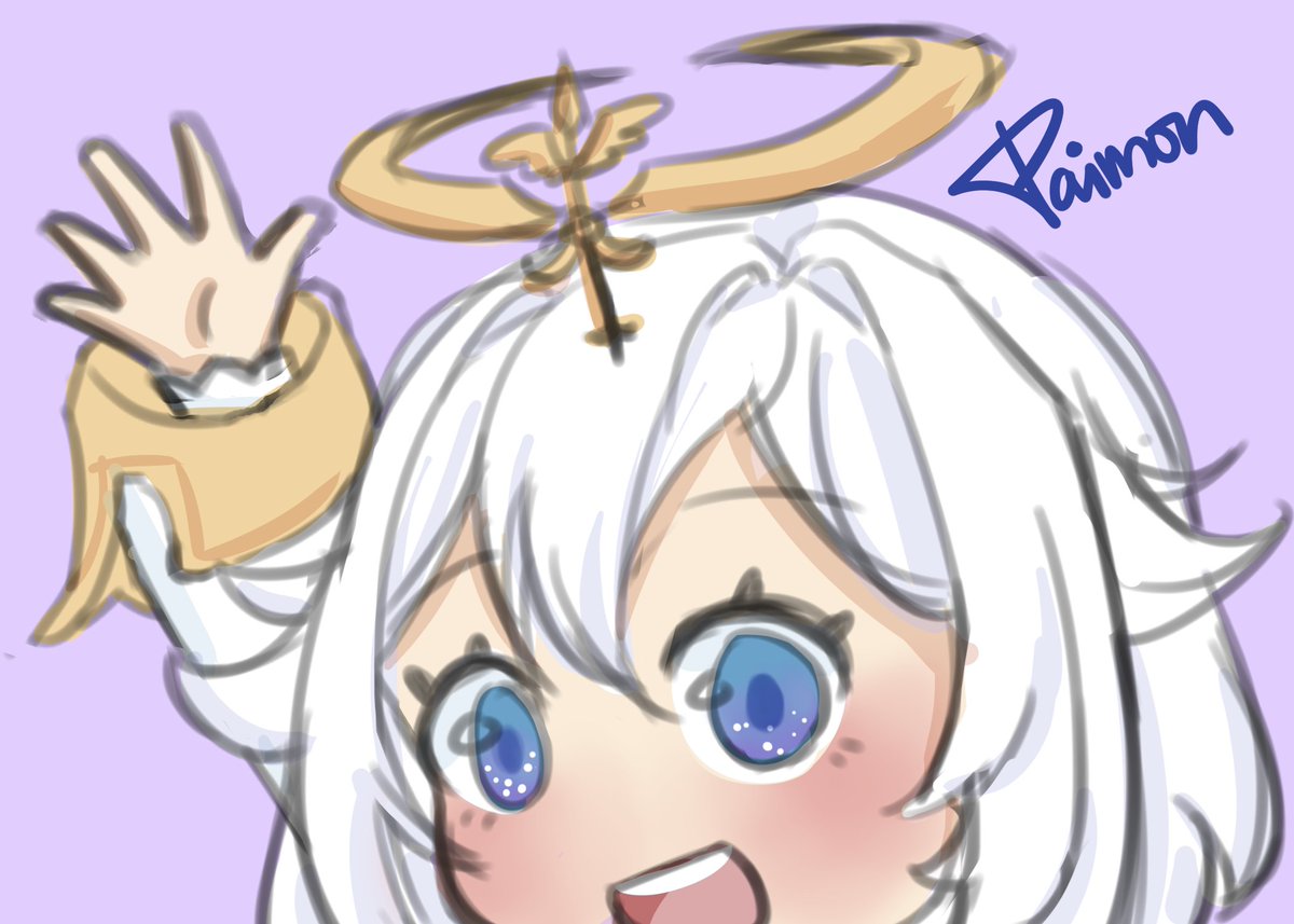 paimon peeker sketch c: maybe ill try drawing more