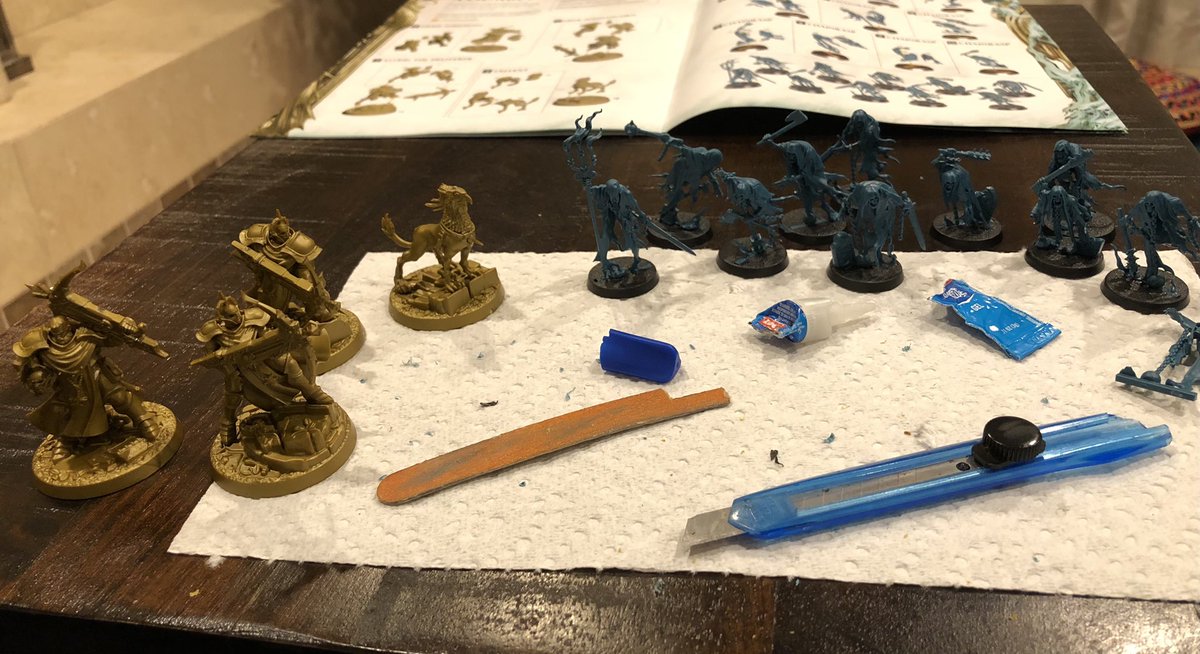 theMCGuiRE's tweet photo. They look pretty awesome! You even get an alternate piece incase you don’t want the Dreadwarden. That is if you wanted to use these in a #warhammerageofsigmar army. Its nice that these #boardgame figures are multi use. #crypthunters #warhammeraos https://t.co/M2FccPUzzL