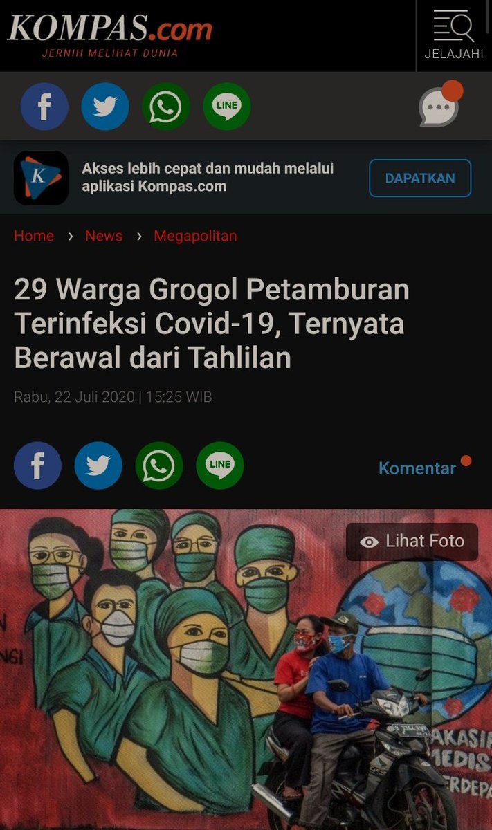 Sebanyak 29 orang warga Kusuma Wijaya, Kecamatan Grogol Petamburan, Jakara Barat telah terpapar Covid-19.

Diduga berasal dari kegiatan pesta perkawinan anak Rizieq Shihab. Kalau benar demikian, apakah Rizieq akan bertanggung jawab? 

#UsutTuntas4niesDanRizieq