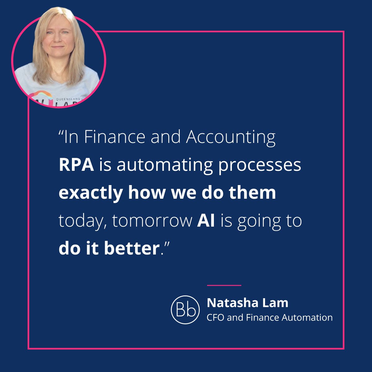 blackbookai's tweet photo. Our CFO and Finance Automation Natasha Lam shares her views on #automation and #ai in #finance. Let's have a chat if you're looking to drive operational efficiencies in areas ranging from risk management and trading to underwriting and claims. https://t.co/Jy7CYy9wZb