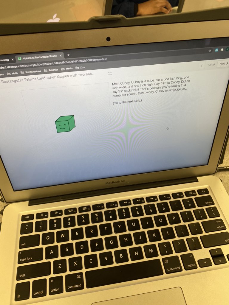 theteachermrse's tweet image. MATHematics is the music of reason so turn up the VOLUME. (Continued) 

#volume #rectangularprisms #cubicunits #desmos #iteachmath #iteachfifth #teacherstrong #beaCHAMPION #CEHpride #spreadjacketjoy #beaLIGHT #betheone #kidsdeserveit #rcainspired #clubrca