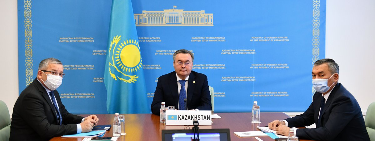 MFA_KZ's tweet photo. The participants of the #CentralAsia #EU ministerial meeting reaffirmed their mutual interest in building up cooperation in #healthcare, #economic, #science, #technology &amp; #innovation, #humanrights and #ruleoflaw

📄 Joint Communiqué: https://t.co/HpgjyMxooG https://t.co/CmqIsiMKTT