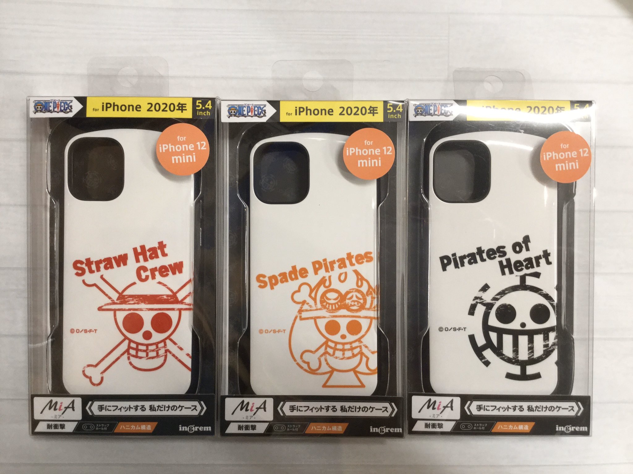 One Piece 麦わらストアあべの店 新商品 耐衝撃ケース Mia ワンピース Iphone 12 12pro ルフィ エース ロー Iphone 12mini ルフィ エース ロー Iphone Se 第2世代 8 7 ルフィ エース ロー 各2 4円 税込 好評発売中 麦わらストア Onepiece