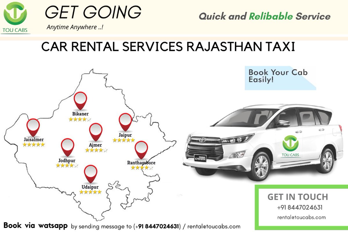 Traveloutsav's tweet photo. Rent a car for Rajasthan with all safety #carcare #rajasthan #safecar https://t.co/XASY5uFSfM