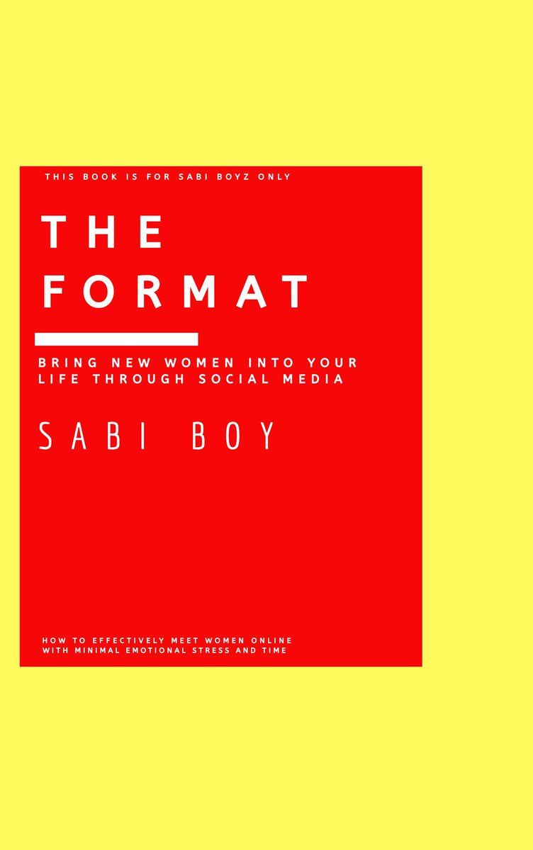 Dm to Purchase my book: The Format - N3000There's a discount for Sabi Boyz in my group:  https://chat.whatsapp.com/KHKFaxFv85pIE9xkrh20KJ