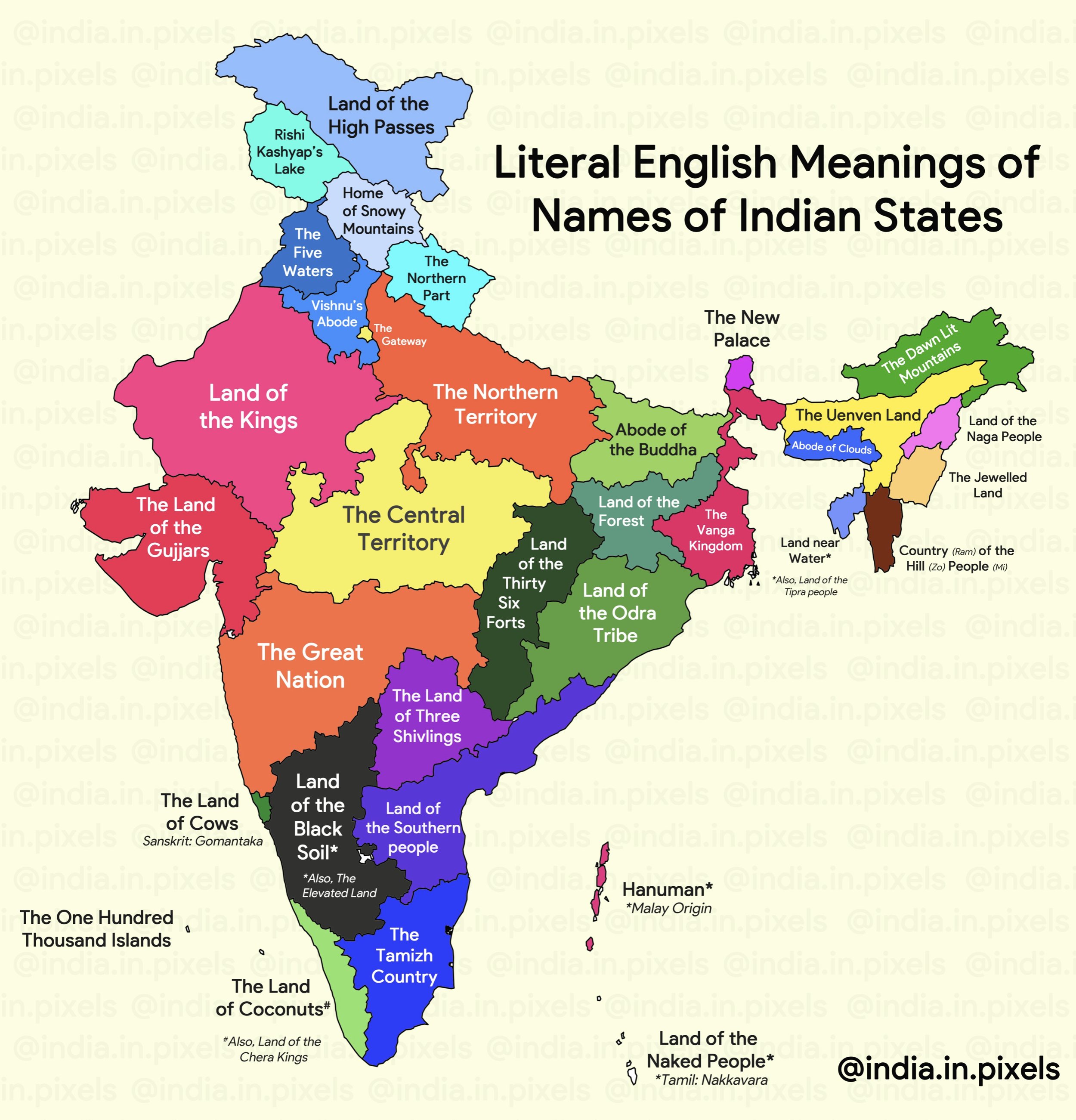 インドへようこそ インド人youtuber インドの各州の名前の意味を英語にするとこうなります インドへようこそ T Co Qh6m5muviz Twitter