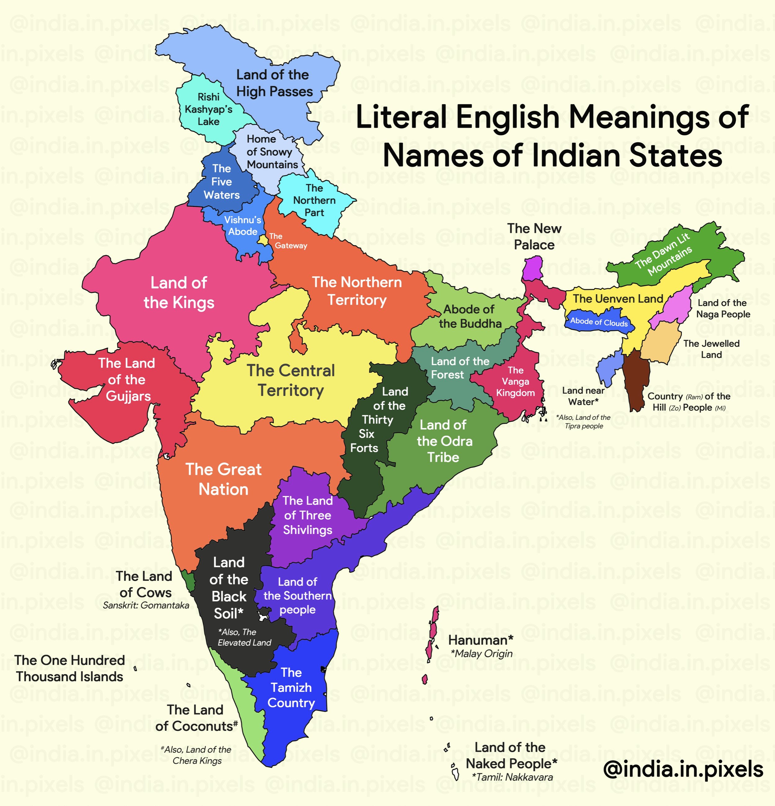 インドへようこそ インド人youtuber インドの各州の名前の意味を英語にするとこうなります インドへようこそ T Co Qh6m5muviz Twitter