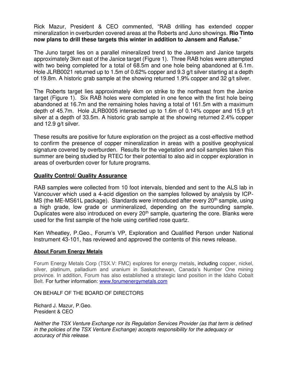 ForumEnergyMC's tweet image. #NEWSRELEASE!📢Read more about Forum's RAB drill program on the Janice Lake #Copper/#SilverProject, Sask.🖥️⛏️

$FMC.V $FDCFF #stocks #stockstowatch @greencarreports @andrew_neal7 @stokdog @gdawg @tinybullstocks @electriccarsnor @riotinto @tesla @jeminicapital