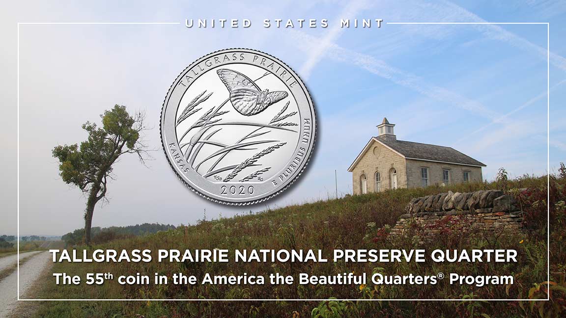 usmint's tweet photo. Celebrate the Tallgrass Prairie National Preserve Quarter, the 55th coin to be released in the American the Beautiful Quarters® Program with free, online education resources from the United States Mint. https://t.co/oWEXlS4Gzh #AtBFinal6 #Kansas https://t.co/U1Rx3TwSSU