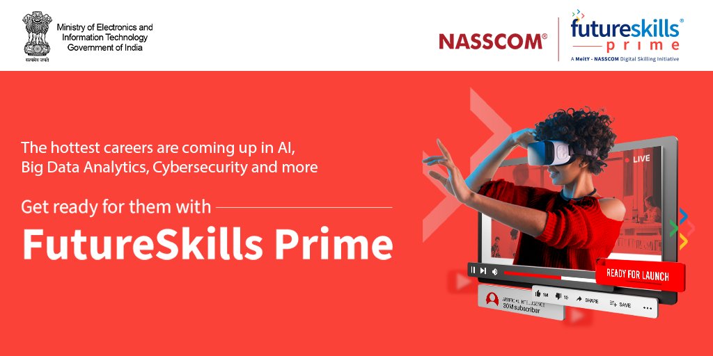 fsprimeofficial's tweet photo. Say hello to FutureSkills Prime – A @GoI_MeitY - @nasscom  Digital Skilling Initiative.
https://t.co/J6HQrWkkoN

#SkilledForFuture #FutureSkillsPrime #DigitalFluency

@nasscomfs @debjani_ghosh_ @SecretaryMEITY @amitrmaggarwal @cdacindia @NIELITIndia @MSDESkillIndia @sscnasscom https://t.co/COLjDYu20C
