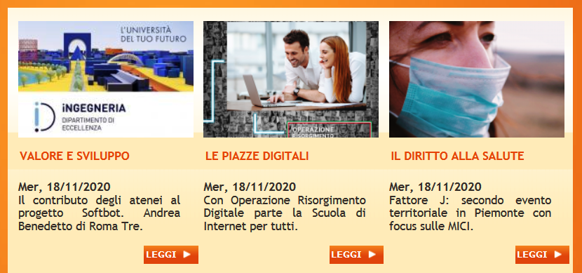fmdigitale's tweet photo. Buongiorno a tutti! Oggi su https://t.co/8CaUF282G5 
- 2° evento territoriale di #FattoreJSalute @JanssenITA 
- Scuola di Internet per tutti @operazionerd @TIMnewsroom @TIM_Official 
- intervista a Andrea Benedetto direttore @IngegneriaR3
 di @UnivRoma3 #SoftBot con @SAPItalia https://t.co/HJPdG24ou3