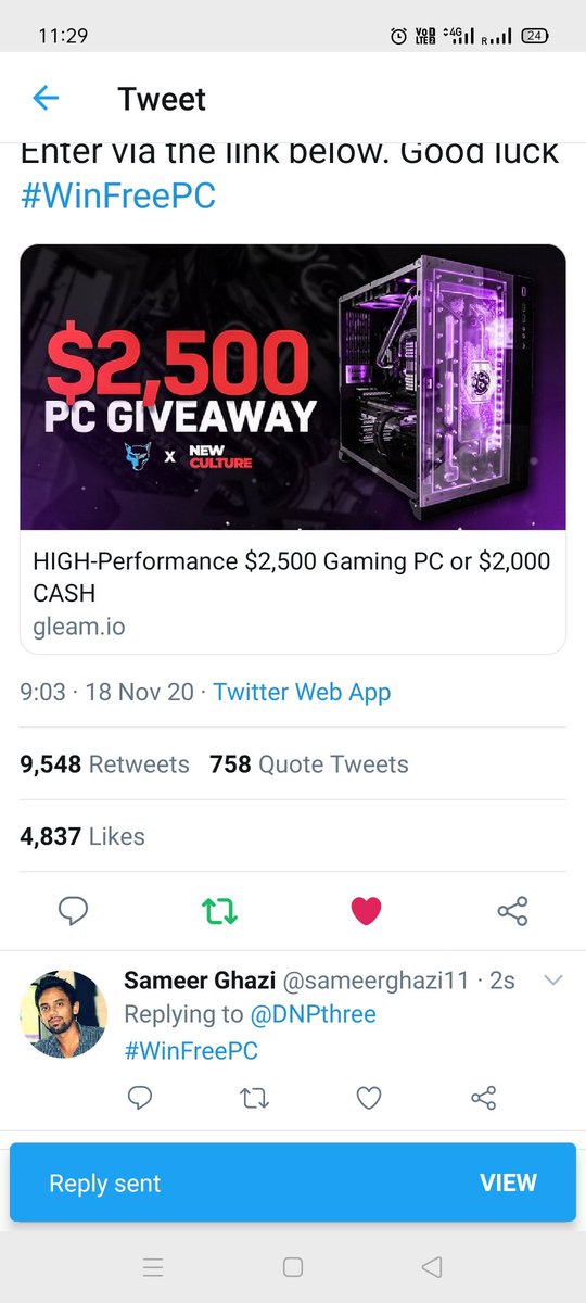 sameerghazi11's tweet image. #WinFreePC