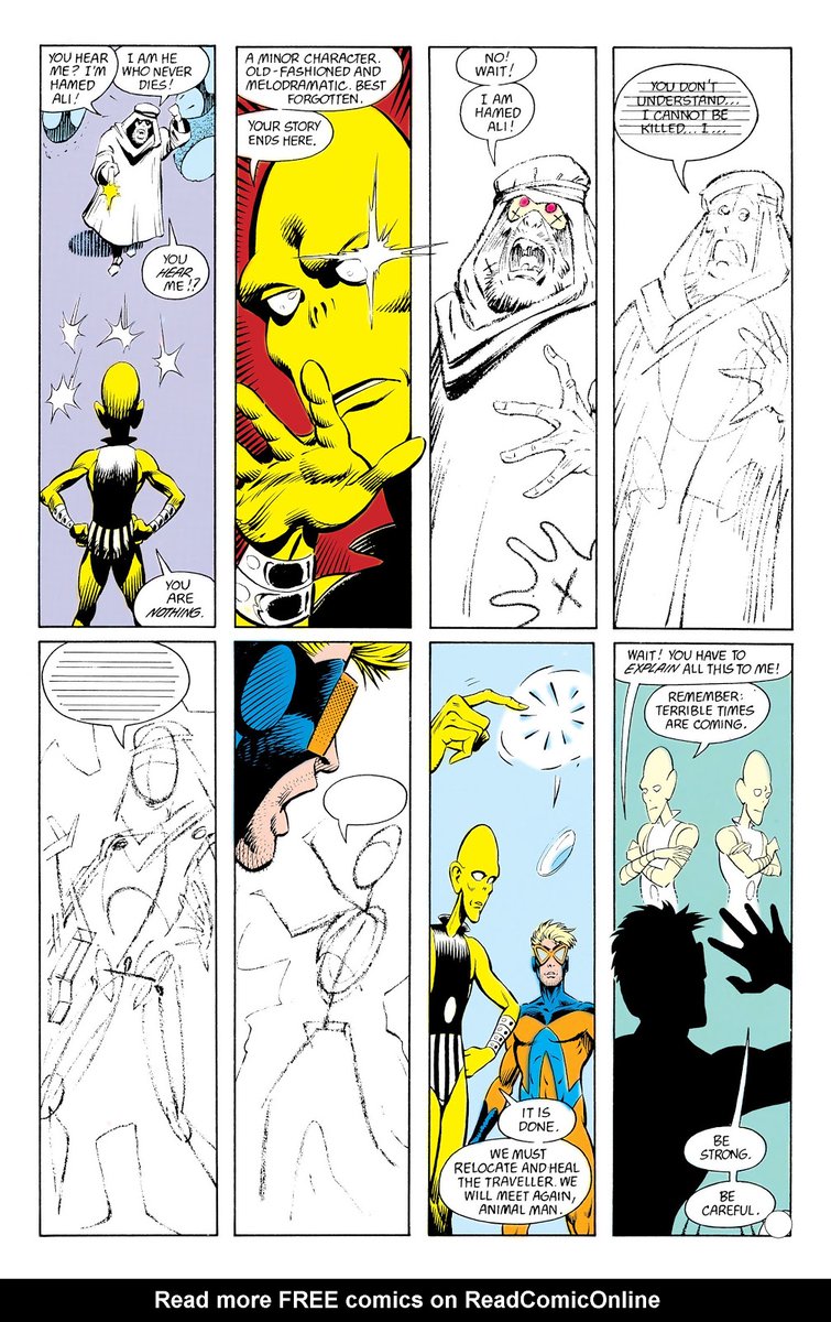 The Yellow aliens become an author surrogate for Morrison for what it's worth. But not the only ones. They also introduce concepts that would be made into the Red later...fuck the red. Anyway animal as you can see is getting crazier here.