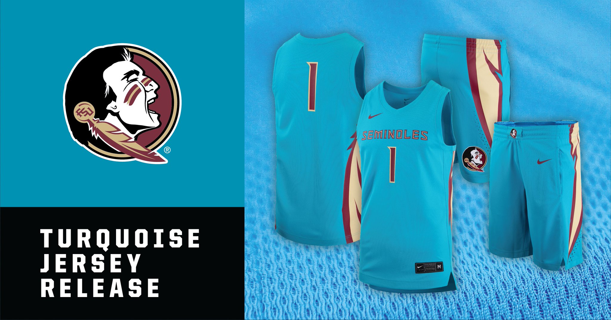 Florida State Men's Basketball on X: Turquoise Jersey is finally released  👏 Paying tribute to the Seminole Tribe of Florida and Native American  Heritage month. Get your jersey today!    /
