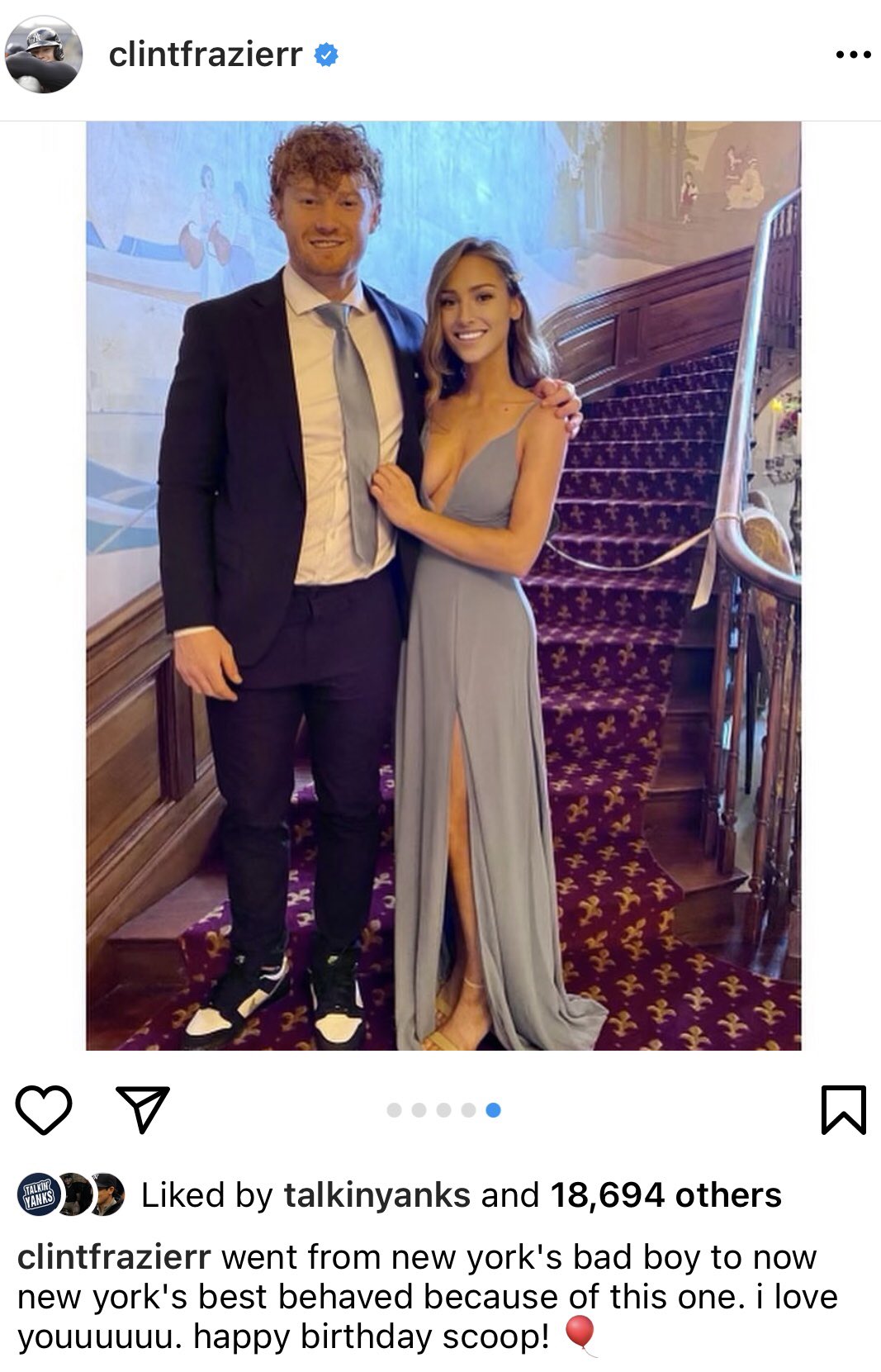Talkin' Yanks on X: Clint Frazier is giving credit to his girlfriend for  transforming him “from New York's bad boy to now New York's best behaved”   / X