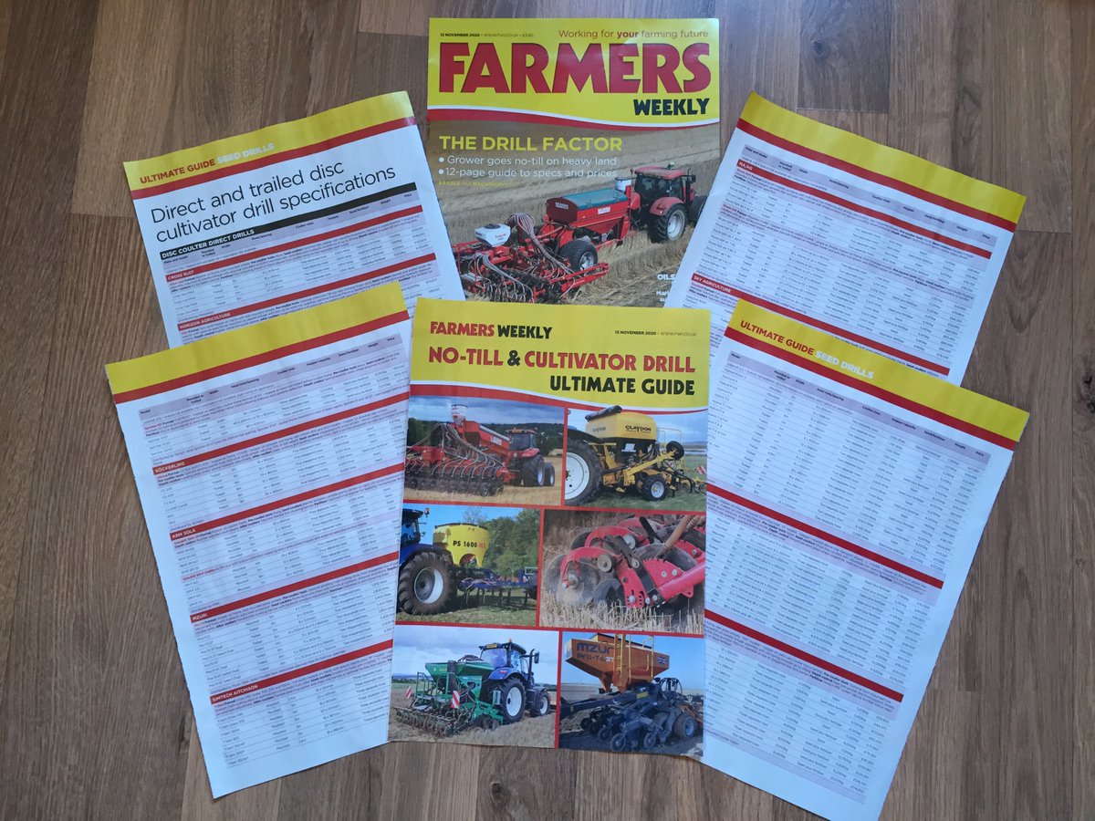 No-till with discs and tines, cultivator drills for direct, min-till and full seedbed sowing - all specs, prices. <a href="/FarmersWeekly/">Farmers Weekly</a> Nov 13 issue and on #FWi. <a href="/KvernelandGroup/">Kverneland Group</a> <a href="/PottingerUK/">Pottinger UK</a> <a href="/VaderstadUK/">Väderstad UK</a>