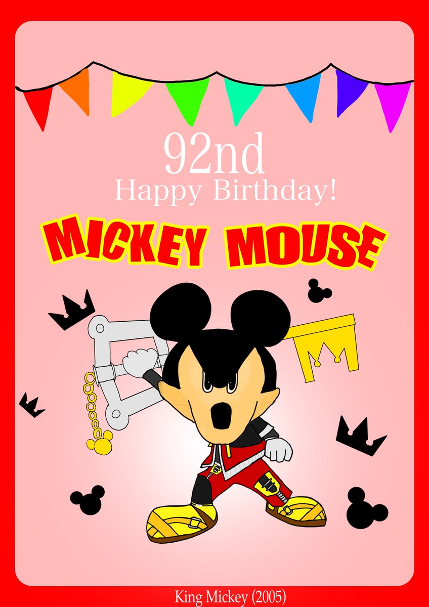 オースト 趣味垢 ハッピーバースデーミッキー ミッキーの誕生日 ミッキーマウス生誕祭 自分が好きなコスチュームの誕生日イラストを描きました 誕生日おめでとう 1 キングダムハーツ 2 スタースマッシュ 3 ファンタズミック 4 蒸気船ウィリー