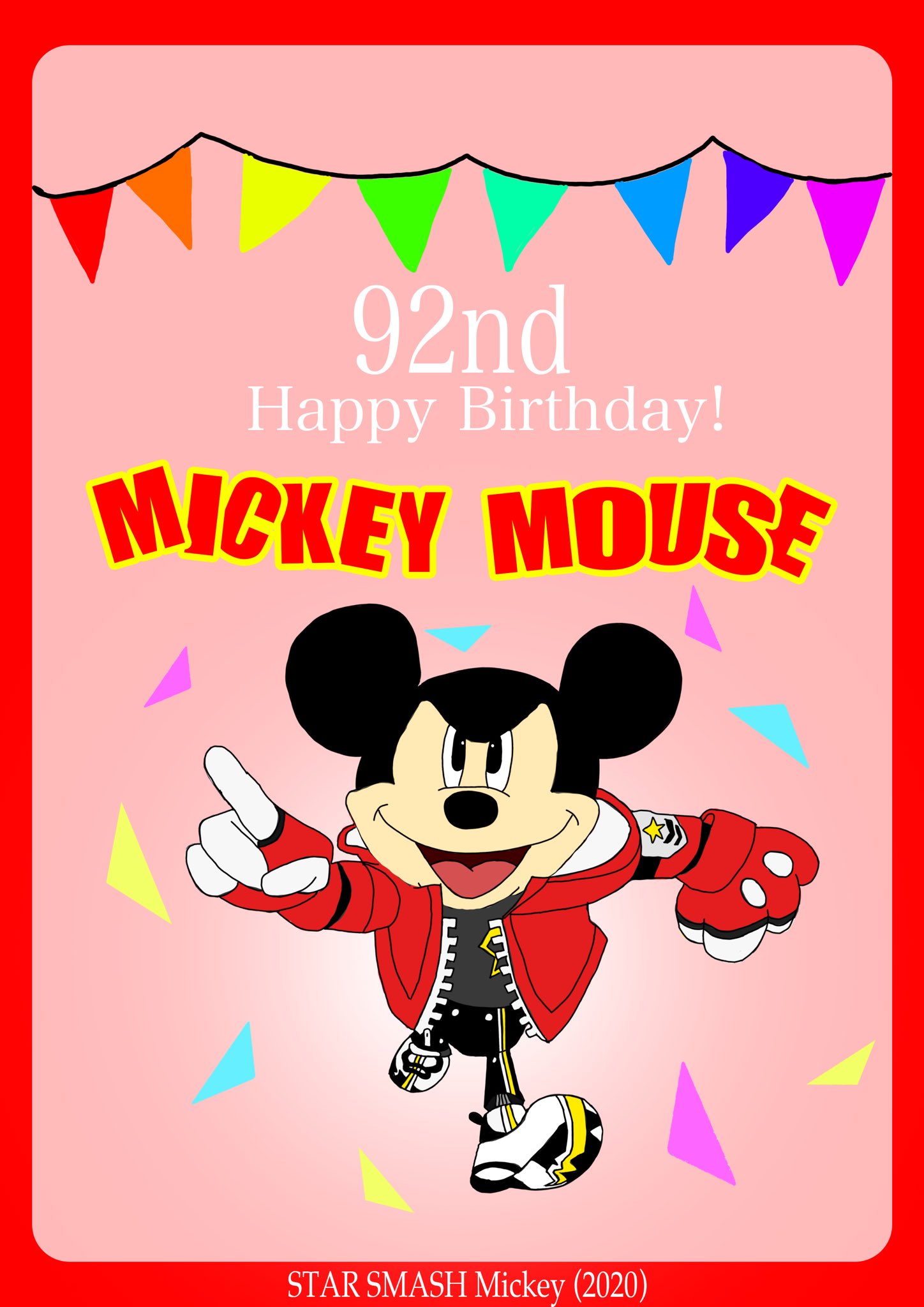 オースト 趣味垢 ハッピーバースデーミッキー ミッキーの誕生日 ミッキーマウス生誕祭 自分が好きなコスチュームの誕生日イラストを描きました 誕生日おめでとう 1 キングダムハーツ 2 スタースマッシュ 3 ファンタズミック 4 蒸気船ウィリー
