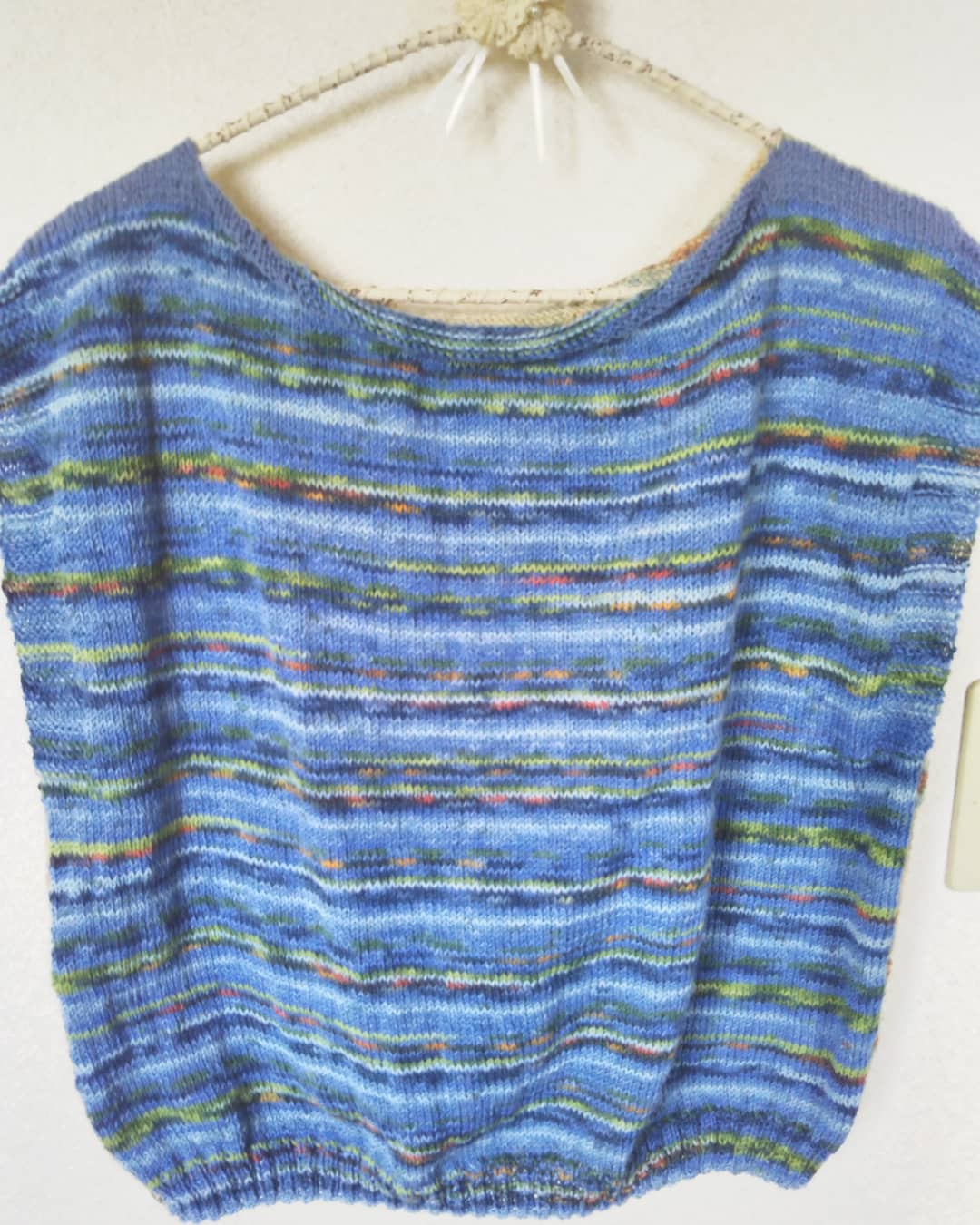 梅村マルティナオパール毛糸手編みベスト