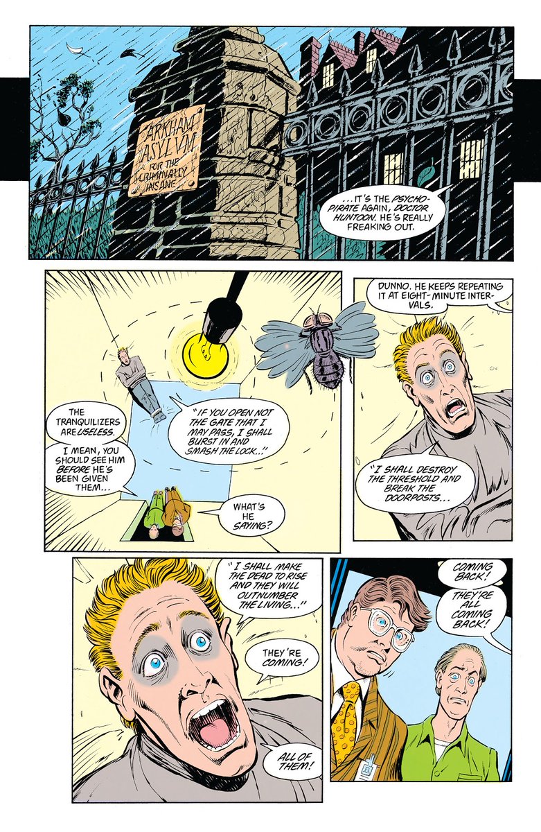 there is also a man who remember the crisis the Psycho Pirate. and him an animalman are on a collision course. But right now this brings up to the final thing to talk about with Animal Man the last issue...