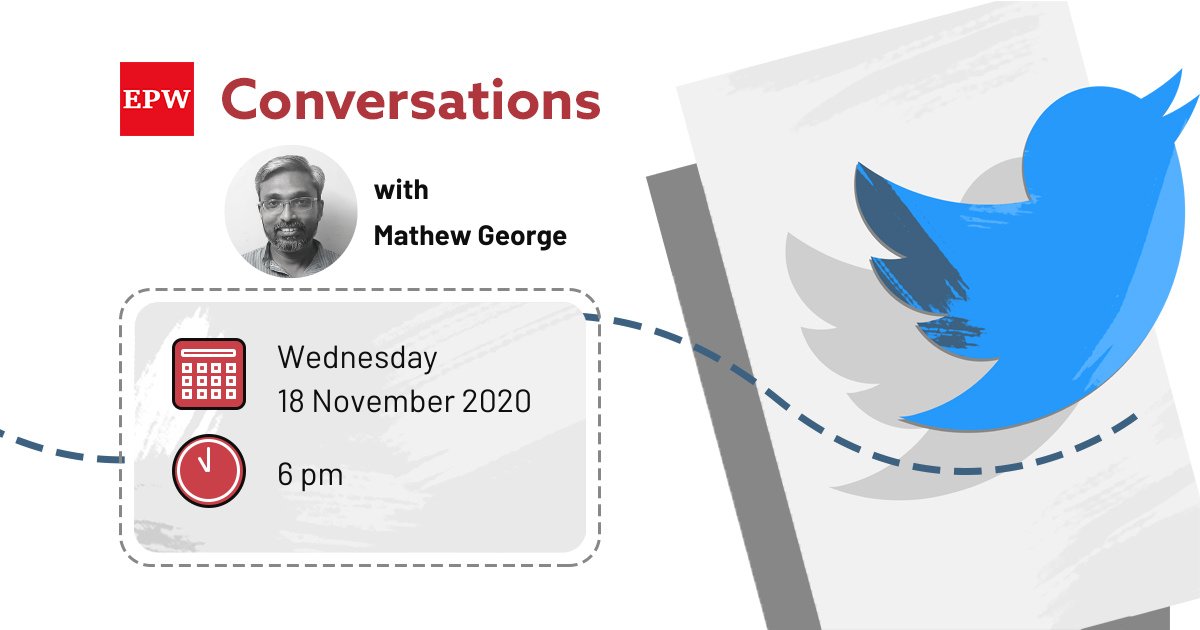 Join us at 6 pm today for a discussion with  @george_matsajo about his  @epw_in article "The Fragmentation and Weakening of Institutions of Primary Healthcare: A Prescription for Their Revival"  https://www.epw.in/journal/2020/42/special-articles/fragmentation-and-weakening-institutions-primary.html. We look forward to your questions.
