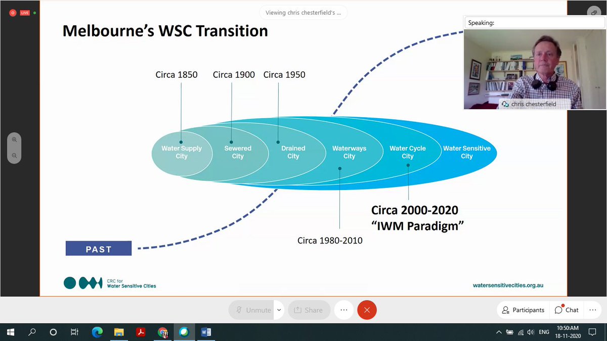 school_waterCSE's tweet photo. A #WaterSensitiveCity = #liveable+#Resilient+#sustainable +#productive. @chrischesterfield of @crcwsc sharing the #australianexperience towards #WaterSensitiveCities by highlighting the climate pressures on #AustralianCities & discussing on #Melbourneexample of #WSC Transition. https://t.co/c3dw3Qi5eQ