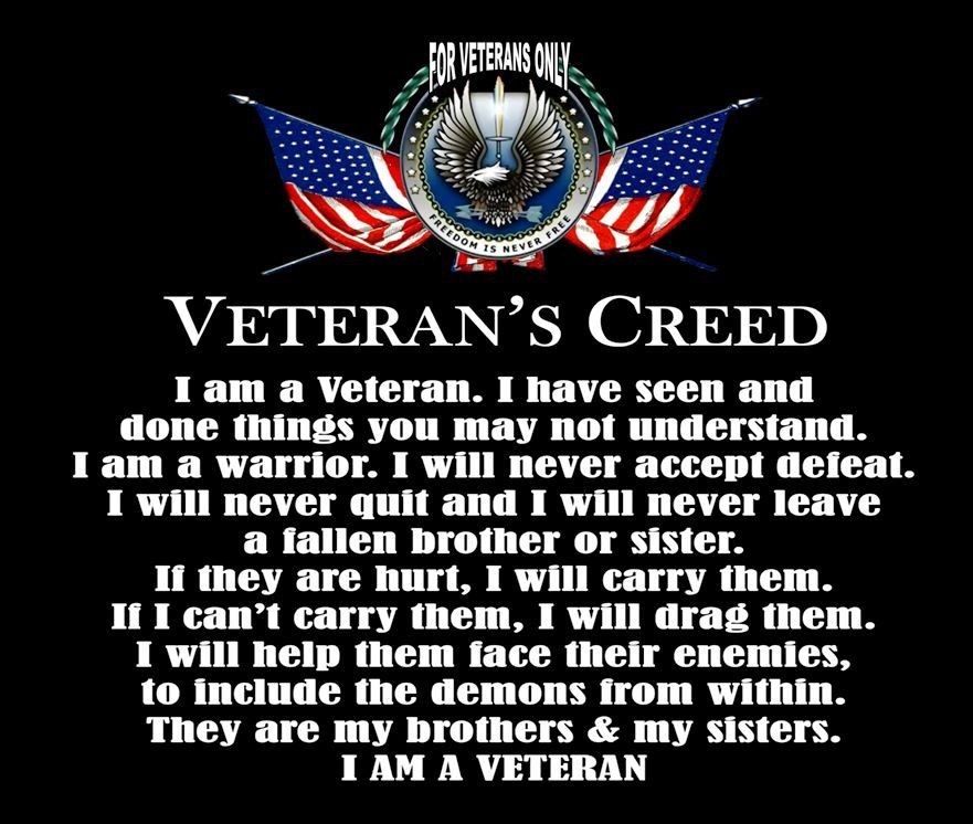 CVSoccerReferee's tweet photo. This Veteran Creed hit home today as being there for a fellow Veteran has never hit this close to home before.
Blessed to have my brothers that stepped in and helped.
#Veterans #IGY6 #veteranscreed https://t.co/nDHO2xo4vF