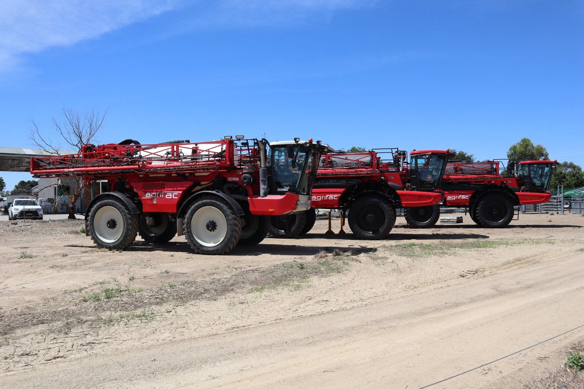 RiverinaCo's tweet photo. Triple Threat! If you are wanting to take a look at our line-up by @AgrifacAU , now is the time! We have these three here for limited time, pop in and see us while they are still here!
#rivcoop #riverina #waggawagga #ausag #machinery #agrifac #farming #nsw #farmtech https://t.co/QwHUh7vtdW