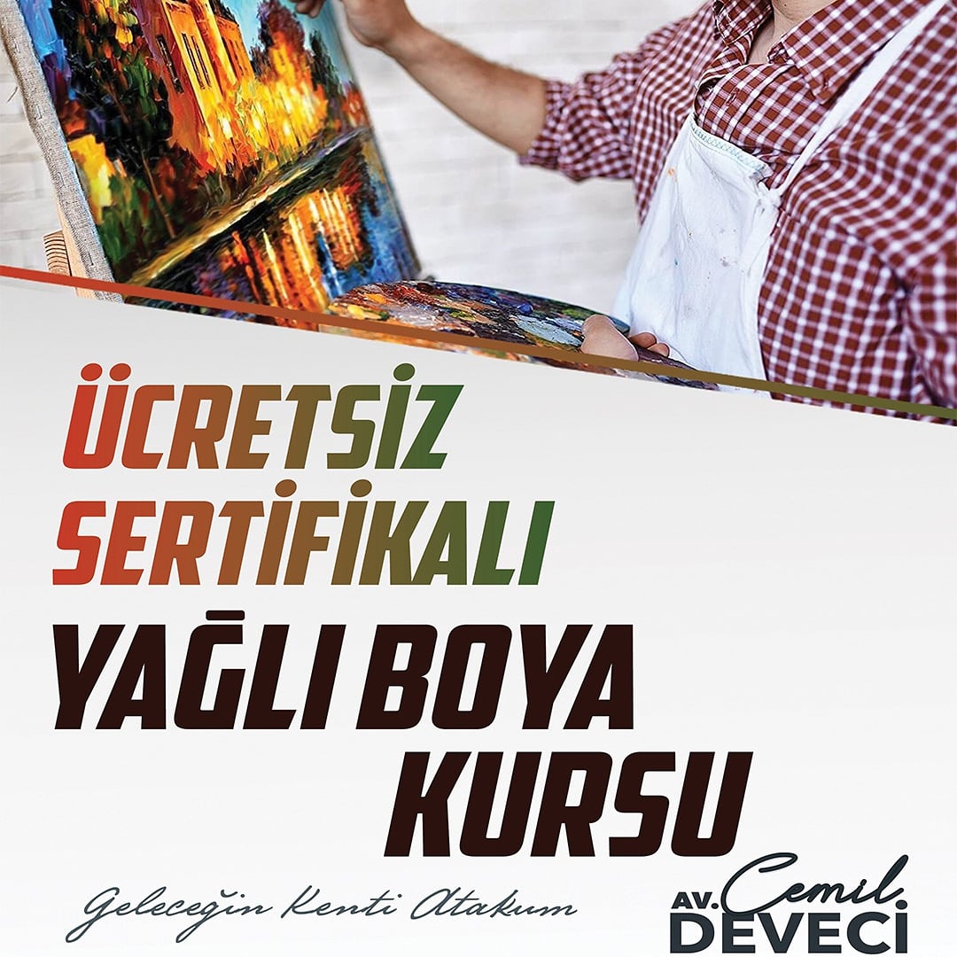 Ücretsiz, sertifikalı Yağlı Boya Kursu başvuruya açıldı. Yağlı Boya Kursu hakkında detaylı bilgi ve başvuralar için sizleri merkezlerimize bekliyoruz.